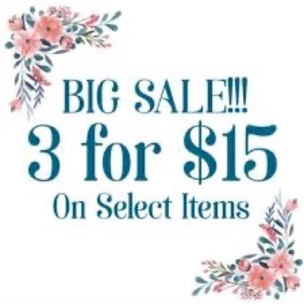 Sale 3 items for 15$​​